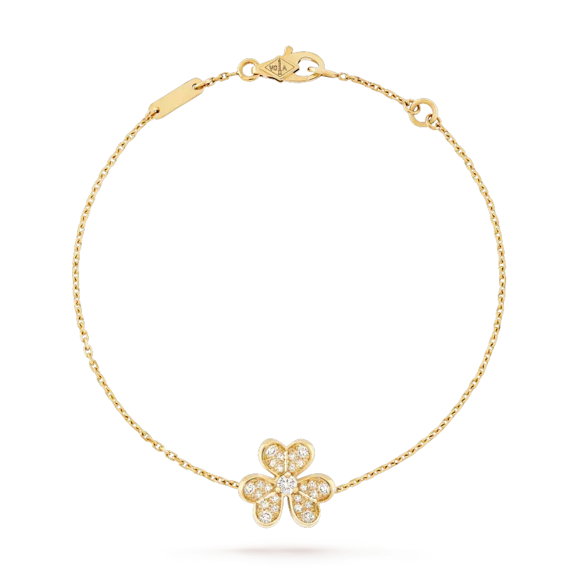[⭐Corinne]FRIVOLE GOLD FLOWER DIAMOND BRACELET