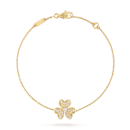 [⭐Corinne]FRIVOLE GOLD FLOWER DIAMOND BRACELET