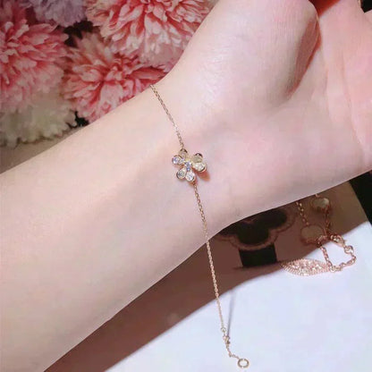 [⭐Corinne]FRIVOLE GOLD FLOWER DIAMOND BRACELET