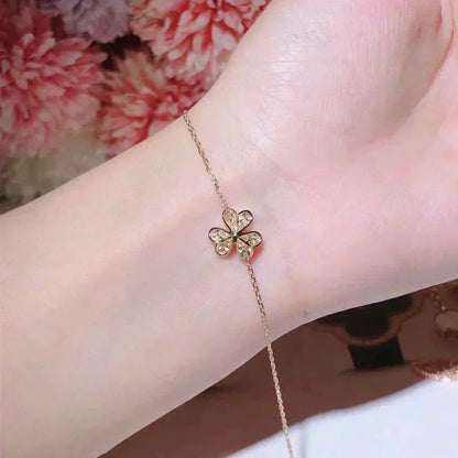 [⭐Corinne]FRIVOLE GOLD FLOWER DIAMOND BRACELET