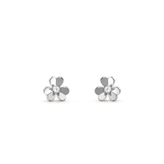 [⭐Corinne]FRIVOLE MINI SILVER FLOWER EARRINGS