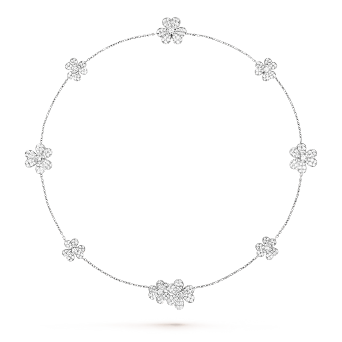 [⭐Corinne]FRIVOLE SILVER 9 FLOWERS NECKLACE