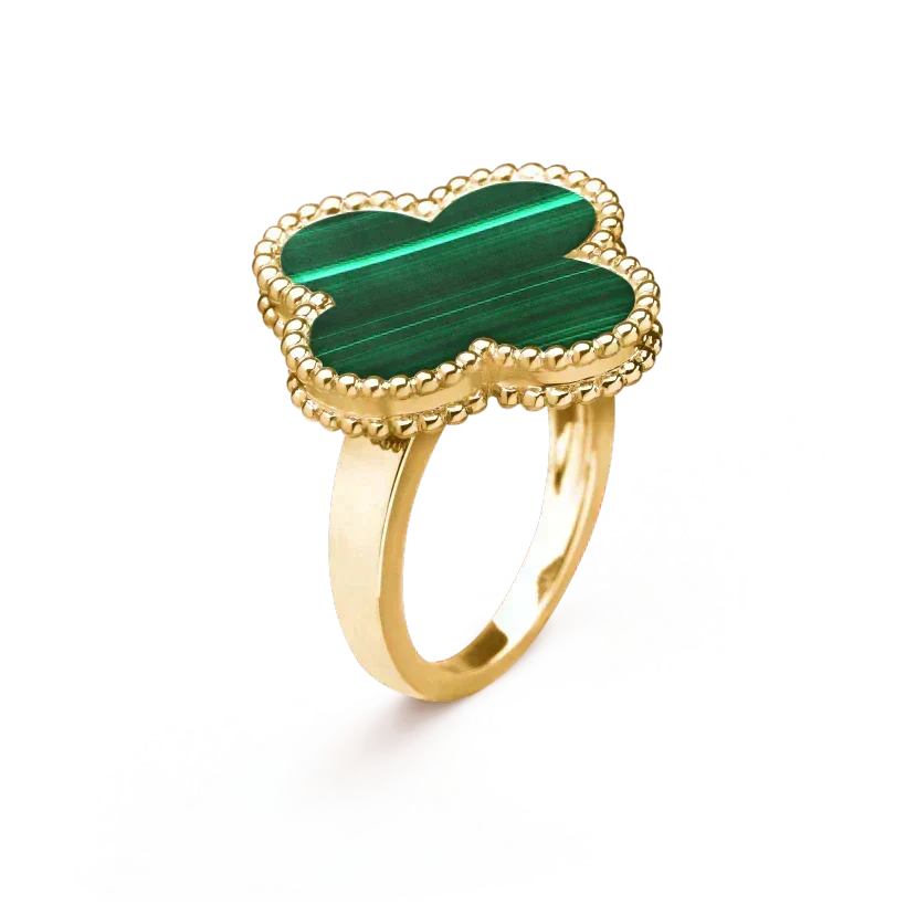 [⭐Corinne]CLOVER MALACHITE RING