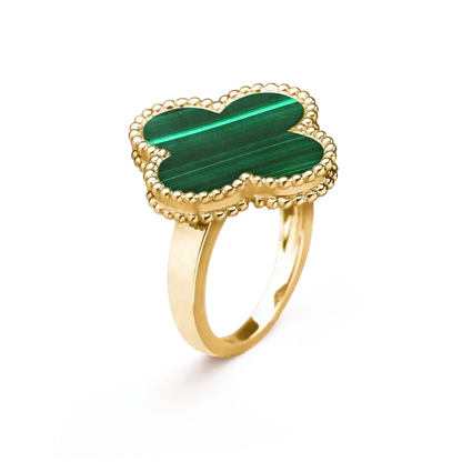 [⭐Corinne]CLOVER MALACHITE RING
