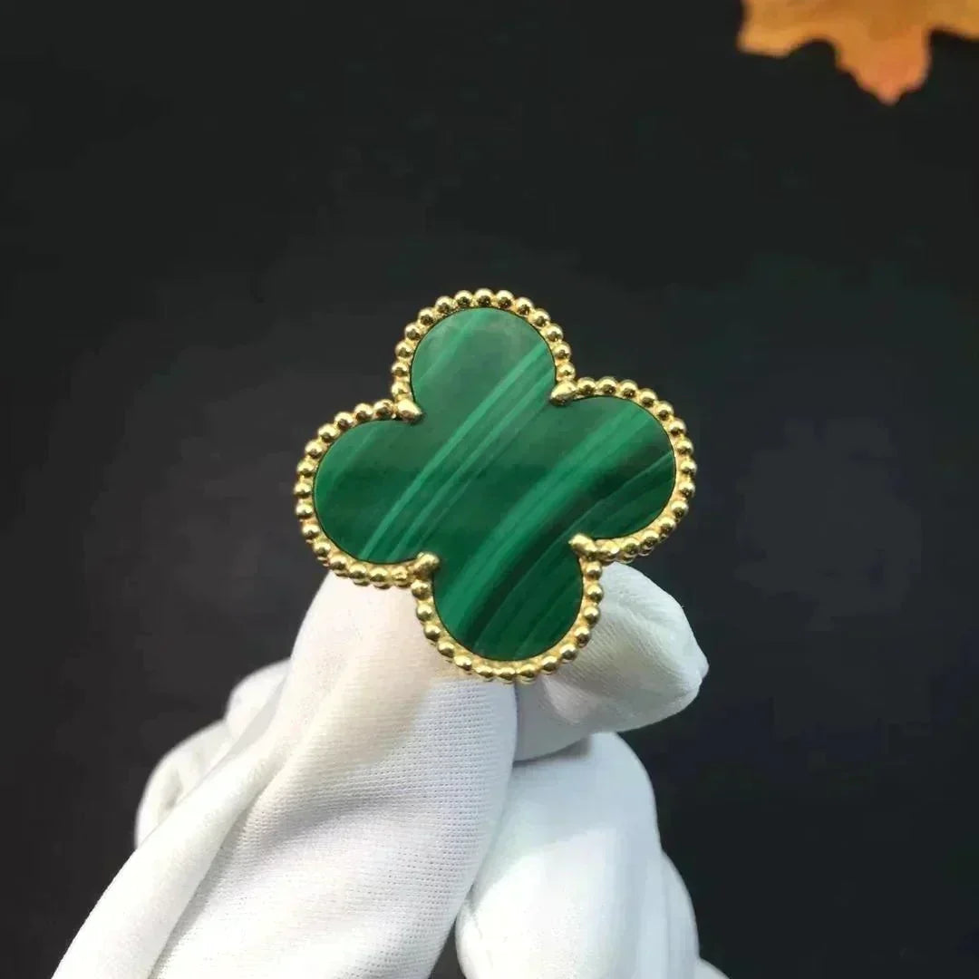 [⭐Corinne]CLOVER MALACHITE RING