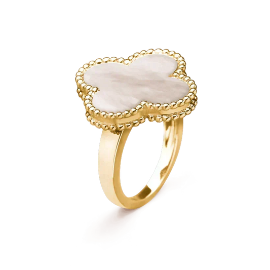 [⭐Corinne]CLOVER WHITE MOP RING