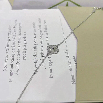 [⭐Corinne]CLOVER  SINGLE FLOWER BRACELET SILVER
