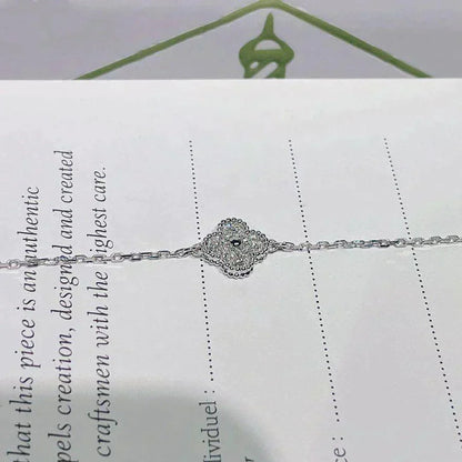[⭐Corinne]CLOVER  SINGLE FLOWER BRACELET SILVER