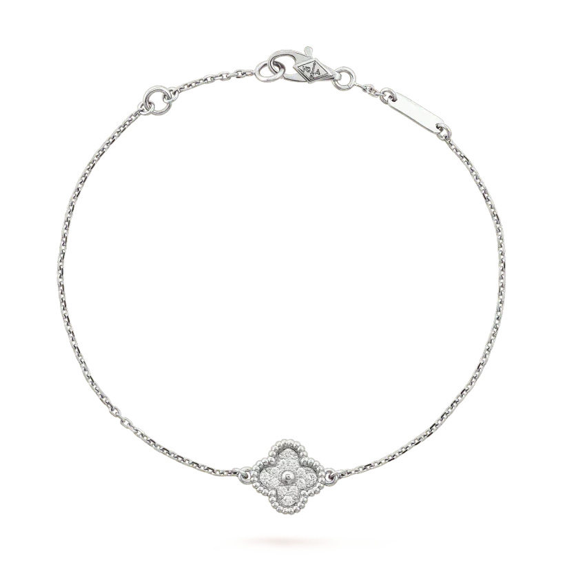[⭐Corinne]CLOVER  SINGLE FLOWER BRACELET SILVER