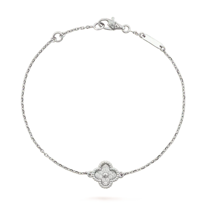 [⭐Corinne]CLOVER  SINGLE FLOWER BRACELET SILVER