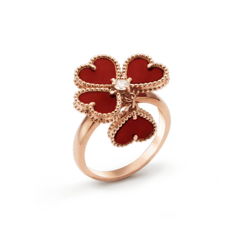 [⭐Corinne]SWEET CLOVER CARNELIAN RING