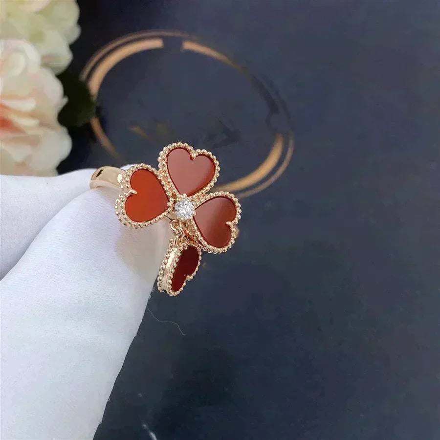 [⭐Corinne]SWEET CLOVER CARNELIAN RING