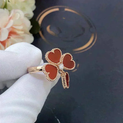 [⭐Corinne]SWEET CLOVER CARNELIAN RING
