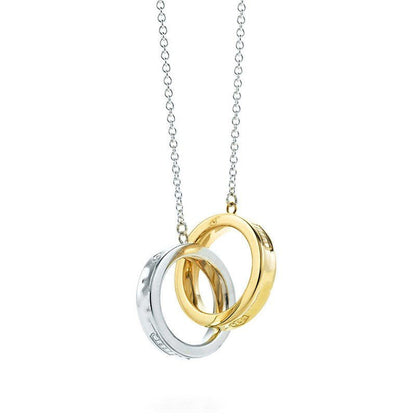 [Corinne]INTERLOCKING CIRCLES PENDANT SMALL NECKLACE