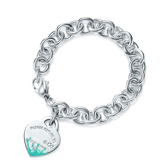 [Corinne]LOVE HEART RETURN TO TIF SILVER BRACELET