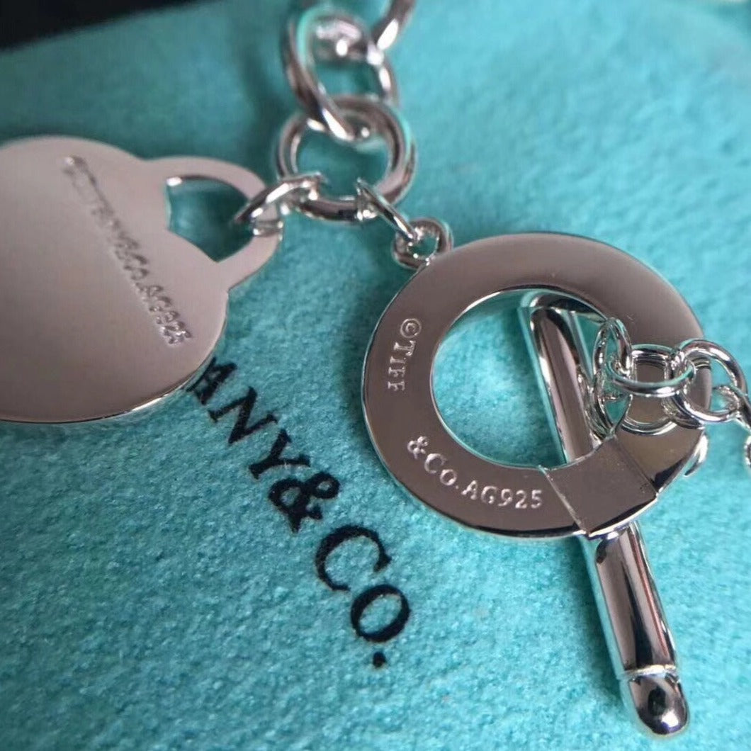 [Corinne]LOVE HEART PIN BUCKLE RETURN TO TIF SILVER BRACELET