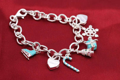 [Corinne]CHRISTMAS SILVER BRACELET