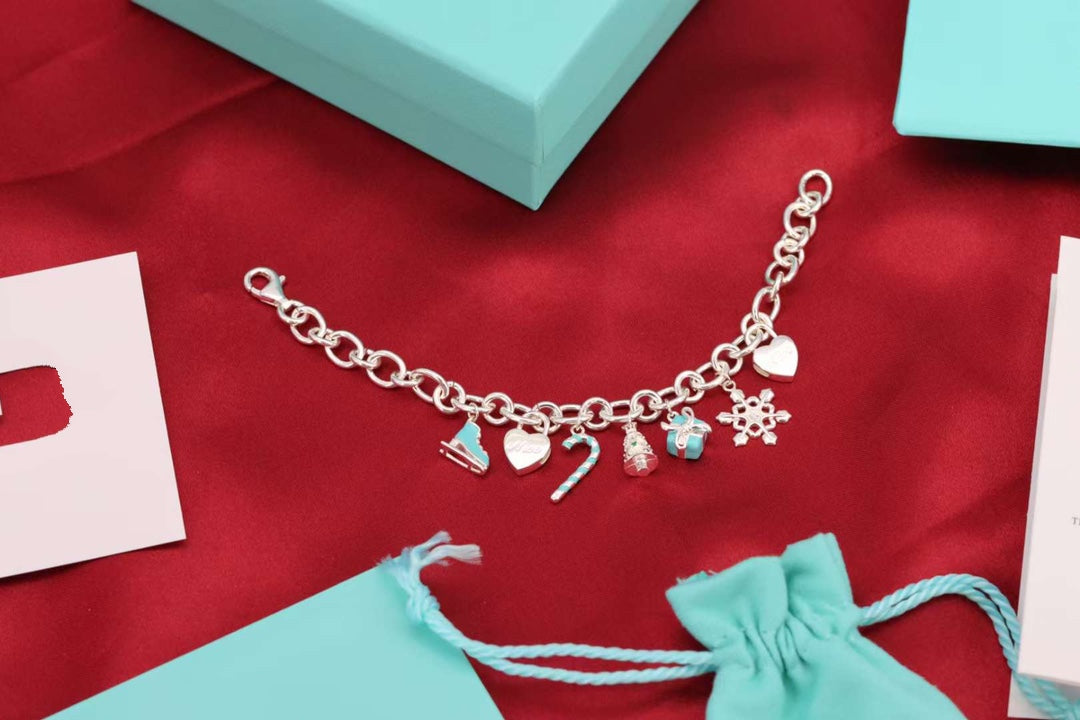 [Corinne]CHRISTMAS SILVER BRACELET