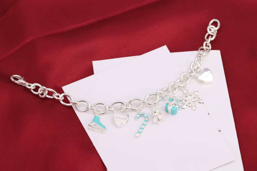 [Corinne]CHRISTMAS SILVER BRACELET