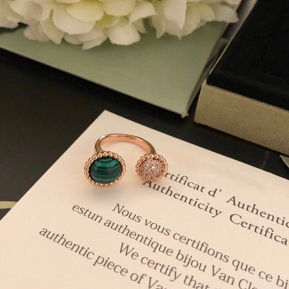 [⭐Corinne]PERLEE COULEURS DIAMOND ROSE GOLD BETWEEN THE FINGER RING