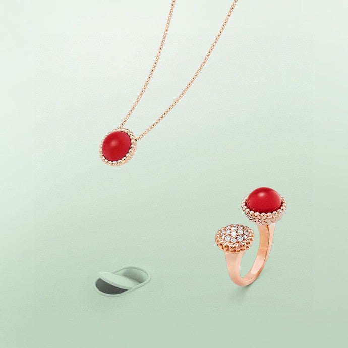 [⭐Corinne]PERLEE COULEURS DIAMOND ROSE GOLD BETWEEN THE FINGER RING