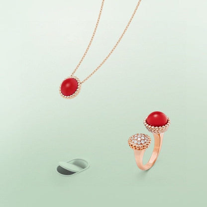 [⭐Corinne]PERLEE COULEURS DIAMOND ROSE GOLD BETWEEN THE FINGER RING