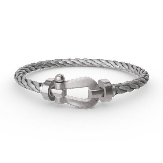 [⭐Corinne]FORCE LARGE HORSESHOE NO DIAMOND BRACELET SILVER