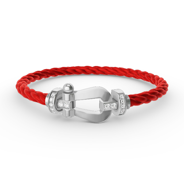 [⭐Corinne]FORCE LARGE HORSESHOE HALF DIAMOND BRACELET SILVER