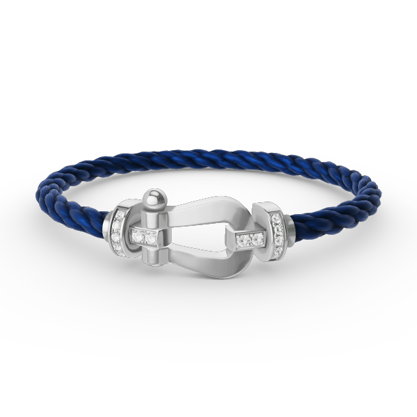 [⭐Corinne]FORCE LARGE HORSESHOE HALF DIAMOND BRACELET SILVER