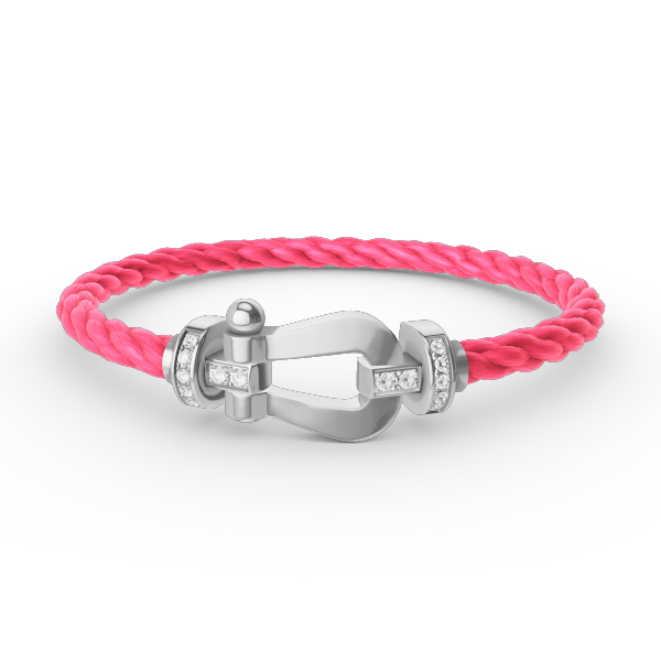 [⭐Corinne]FORCE LARGE HORSESHOE HALF DIAMOND BRACELET SILVER