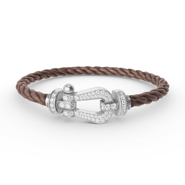 [⭐Corinne]FORCE LARGE HORSESHOE FULL DIAMOND BRACELET SILVER