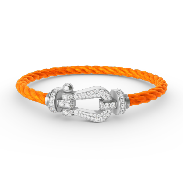 [⭐Corinne]FORCE LARGE HORSESHOE FULL DIAMOND BRACELET SILVER