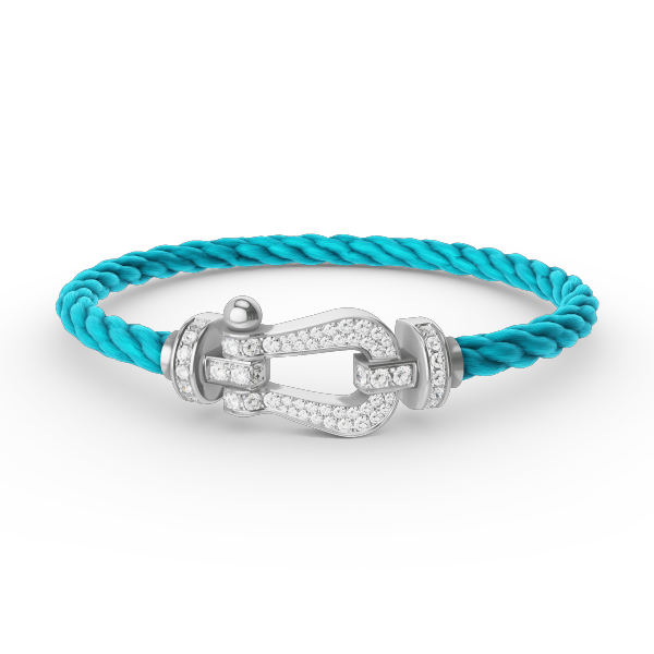[⭐Corinne]FORCE LARGE HORSESHOE FULL DIAMOND BRACELET SILVER