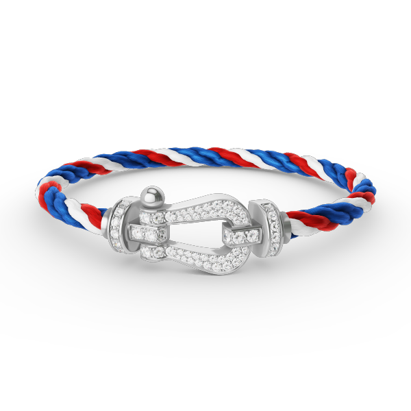 [⭐Corinne]FORCE LARGE HORSESHOE FULL DIAMOND BRACELET SILVER