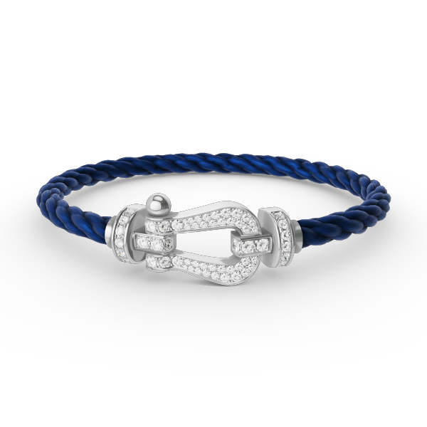 [⭐Corinne]FORCE LARGE HORSESHOE FULL DIAMOND BRACELET SILVER
