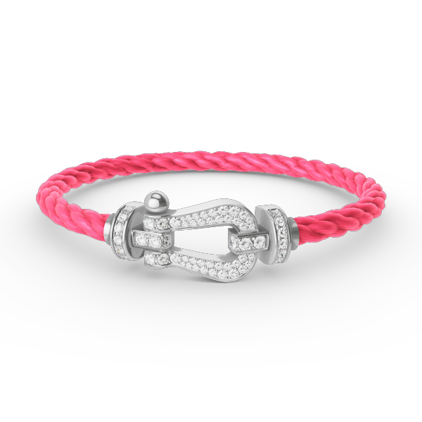 [⭐Corinne]FORCE LARGE HORSESHOE FULL DIAMOND BRACELET SILVER