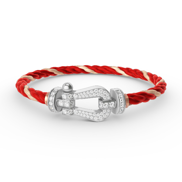 [⭐Corinne]FORCE LARGE HORSESHOE FULL DIAMOND BRACELET SILVER