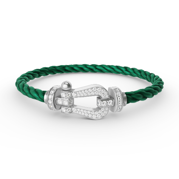 [⭐Corinne]FORCE LARGE HORSESHOE FULL DIAMOND BRACELET SILVER