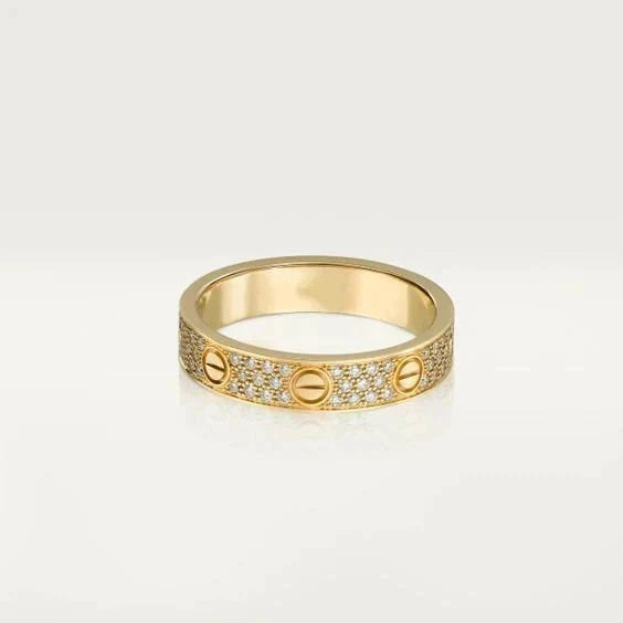 [⭐Corinne]LOVE RING 3.6MM DIAMOND PAVED