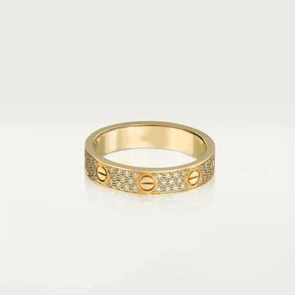[⭐Corinne]LOVE RING 3.6MM DIAMOND PAVED