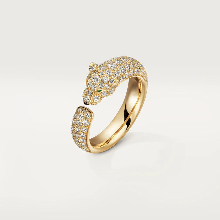 [⭐Corinne]PANTHERE PINK GOLD DIAMOND RING