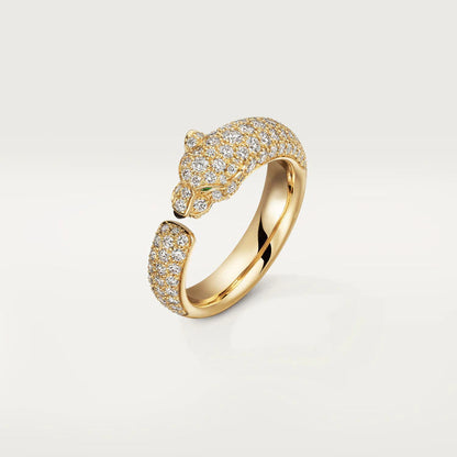 [⭐Corinne]PANTHERE PINK GOLD DIAMOND RING