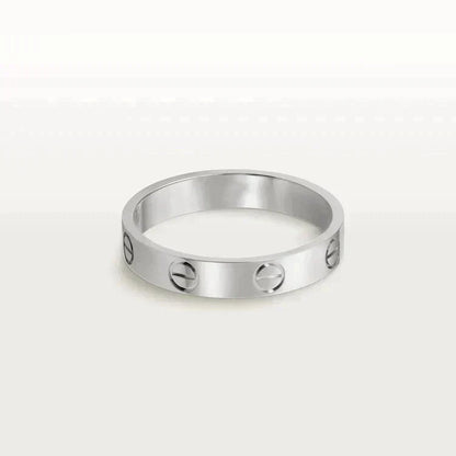 [⭐Corinne]LOVE RING 4MM 1 DIAMOND SILVER