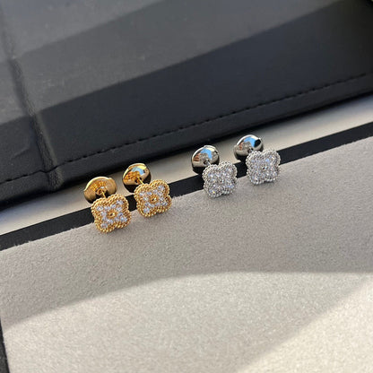 [⭐Corinne]CLOVER MINI DIAMOND STUD EARRINGS