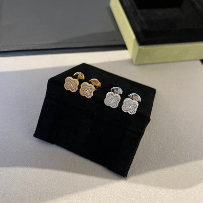 [⭐Corinne]CLOVER MINI DIAMOND STUD EARRINGS