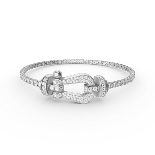 [⭐Corinne]FORCE  LARGE HORSESHOE FULL DIAMOND TENNIS BRACELET